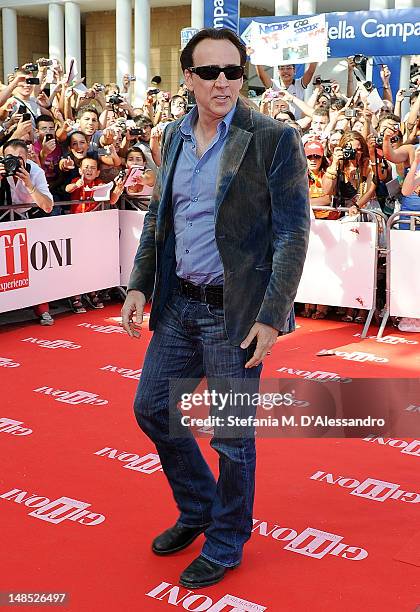 Actor Nicolas Cage attends 2012 Giffoni Film Festival Red Carpet on July 18, 2012 in Giffoni Valle Piana, Italy.