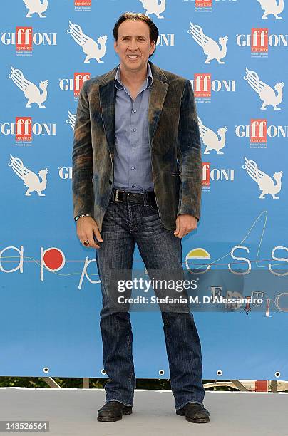 Actor Nicolas Cage attends 2012 Giffoni Film Festival Photocall on July 18, 2012 in Giffoni Valle Piana, Italy.