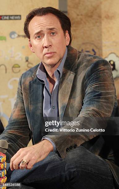 Actor Nicolas Cage attends 2012 Giffoni Film Festival press conference on July 18, 2012 in Giffoni Valle Piana, Italy.