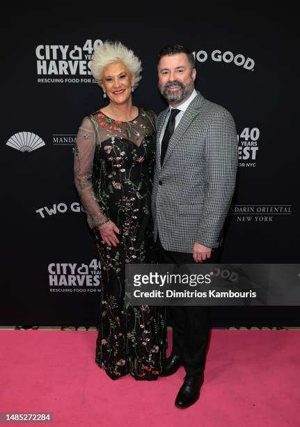 Anne Burrell and Stuart Claxton attend as City Harvest Presents The 40th Anniversary Gala: House Of Harvest at Cipriani 42nd Street on April 25, 2023...