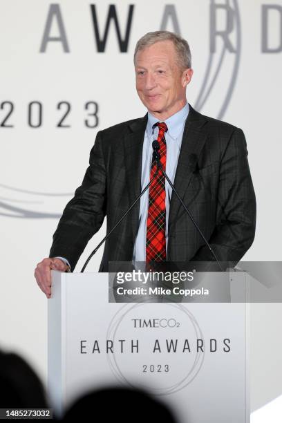 Tom Steyer speaks onstage during the TIME CO2 Earth Awards Gala at Mandarin Oriental New York on April 25, 2023 in New York City.