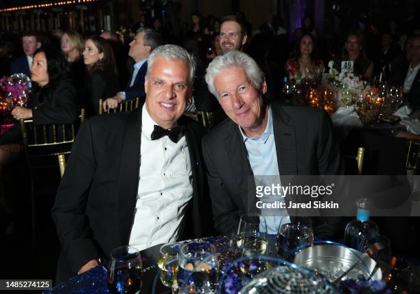 Eric Ripert and Richard Gere attend as City Harvest Presents The 40th Anniversary Gala: House Of Harvest at Cipriani 42nd Street on April 25, 2023 in...