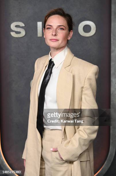Rebecca Ferguson attends the "Silo" Global Premiere at Battersea Power Station on April 25, 2023 in London, England.