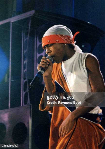 Rapper Lil Bow Wow performs at the Arie Crown Theater in Chicago, Illinois in June 2002.