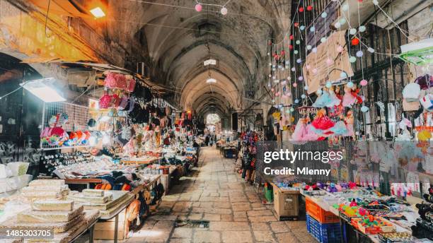 jerusalem old city souk jewish quarter israel - jerusalem bildbanksfoton och bilder