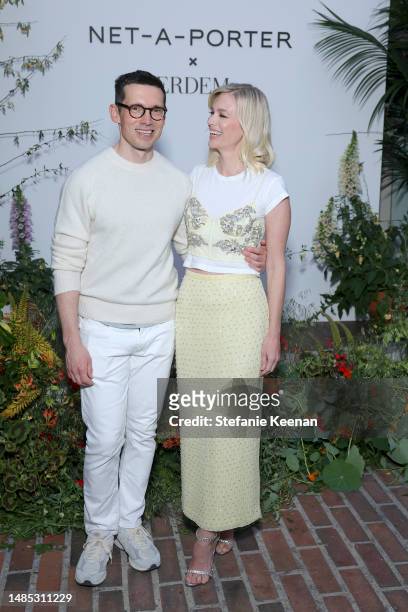 Erdem Moralıoğlu and January Jones attend as Net-A-Porter and Erdem Host an Intimate Poolside Dinner at Chateau Marmont to Celebrate Exclusive...