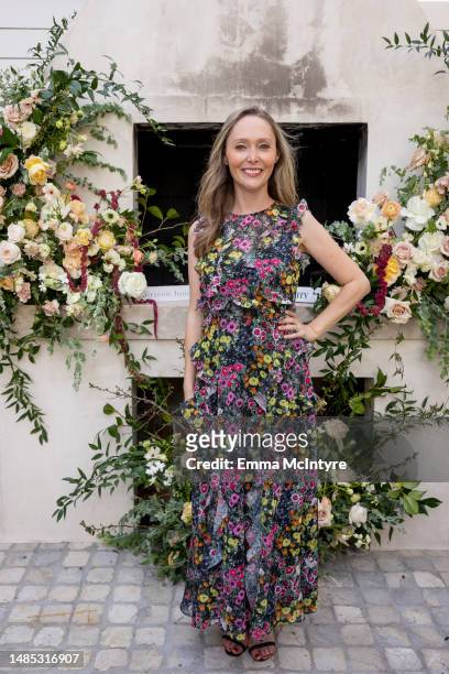Lindzi Scharf attends the EF Collection x TheRetaility.com dinner in collaboration with Thirteen Lune at Emily Strauss's West Hollywood home on April...