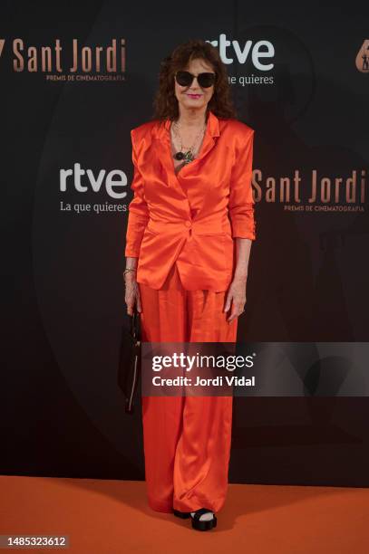 Susan Sarandon attends the red carpet at the "RNE Sant Jordi de Cinematografia" Awards 2023 at Teatre Lliure on April 25, 2023 in Barcelona, Spain.