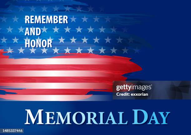 us memorial day - memorial day flag ceremony stock illustrations