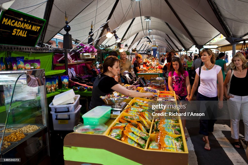 Stall at The Rocks market.