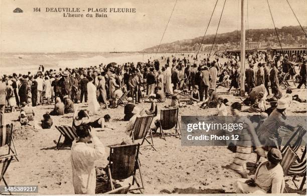 Deauville. French department: 14 - Calvados. Region: Normandy . Postcard End of 19th century - beginning of 20th century.