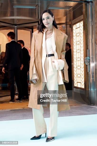 Gal Gadot attends the ribbon cutting celebrating the reopening of Tiffany & Co's "The Landmark" at 5th Avenue and West 57th Street on April 26, 2023...