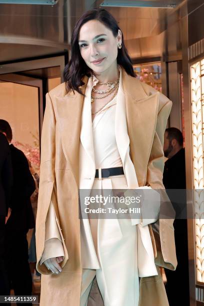 Gal Gadot attends the ribbon cutting celebrating the reopening of Tiffany & Co's "The Landmark" at 5th Avenue and West 57th Street on April 26, 2023...