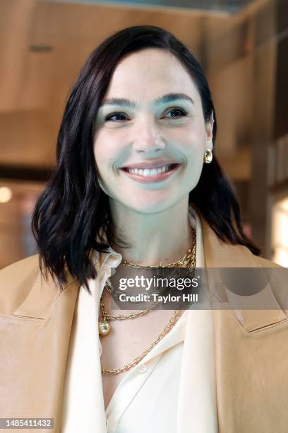 Gal Gadot attends the ribbon cutting celebrating the reopening of Tiffany & Co's "The Landmark" at 5th Avenue and West 57th Street on April 26, 2023...