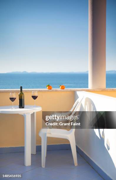 view of balcony. - sorrento stock pictures, royalty-free photos & images