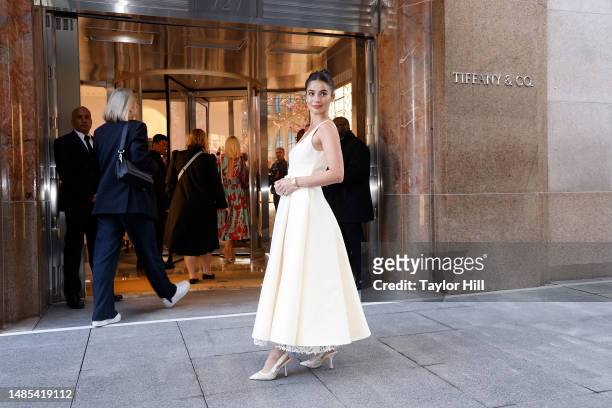 Anne Curtis attends the ribbon cutting celebrating the reopening of Tiffany & Co's "The Landmark" at 5th Avenue and West 57th Street on April 26,...