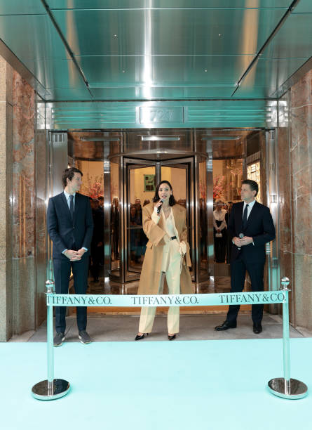 Alexandre Arnault, Executive Vice President of Tiffany & Co., Gal Gadot and Anthony Ledru, President and Chief Executive officer of Tiffany & Co....