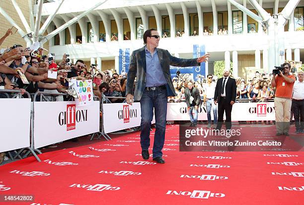 Actor Nicolas Cage attends 2012 Giffoni Film Festival red carpet on July 18, 2012 in Giffoni Valle Piana, Italy.