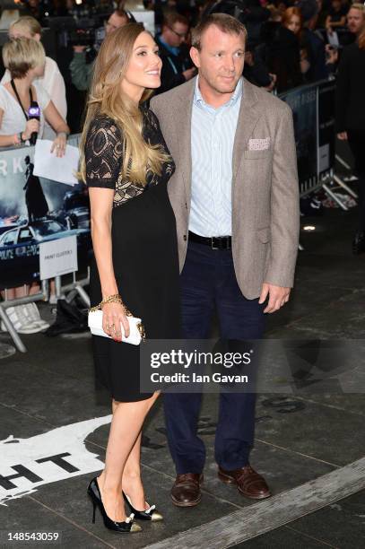 Filmmaker Guy Richie andJacqui Ainsley attend the European premiere of "The Dark Knight Rises" at Odeon Leicester Square on July 18, 2012 in London,...