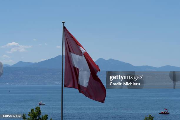 swiss flag - switzerland flag stock pictures, royalty-free photos & images