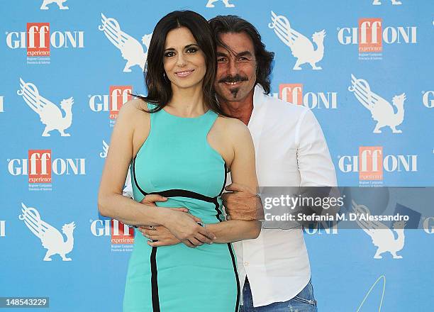 Rossella Brescia and Luciano Cannito attend 2012 Giffoni Film Festival Photocall on July 18, 2012 in Giffoni Valle Piana, Italy.