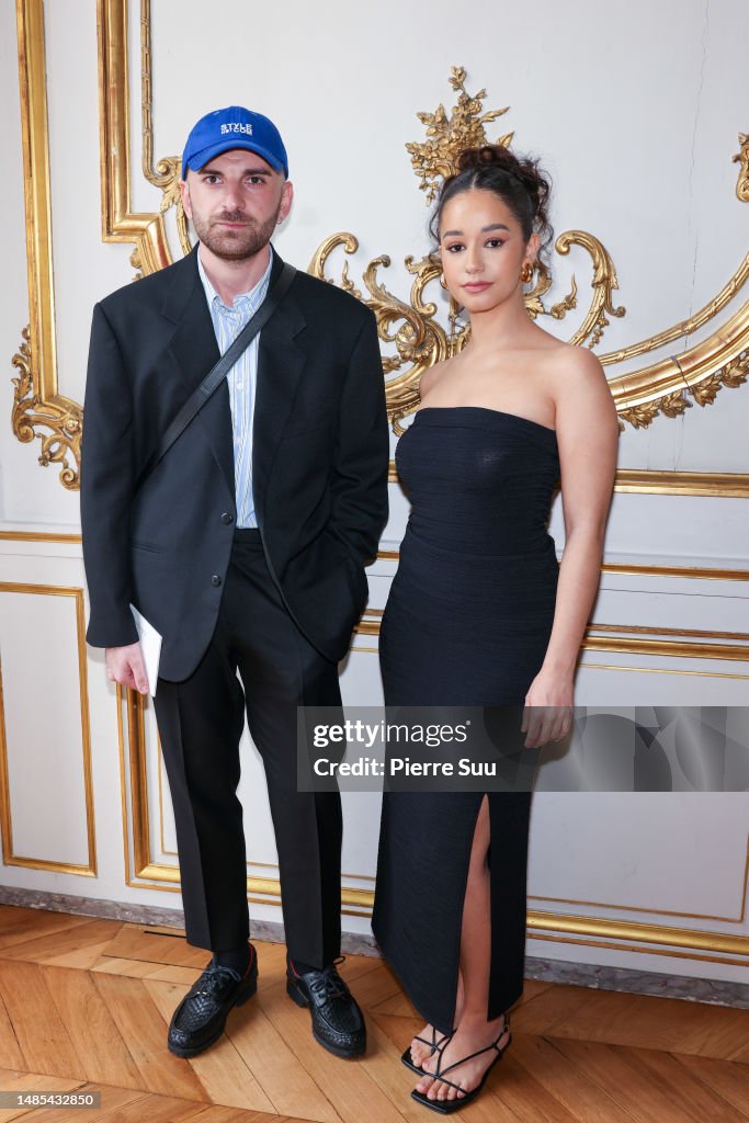 Beka Gvçshiani and Lena Mahfouf attend the COS Atelier SS23 show at