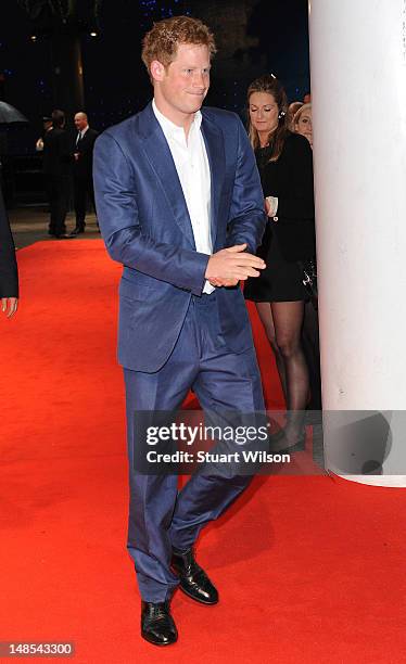 Prince Harry attends the European premiere special screening of 'The Dark Knight Rises' at BFI IMAX on July 18, 2012 in London, England.