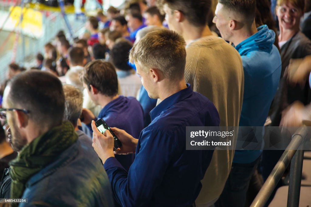 Spectators on a stadium