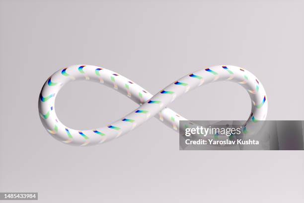 white striped infinity sign - stock photo - travel boundless stock pictures, royalty-free photos & images