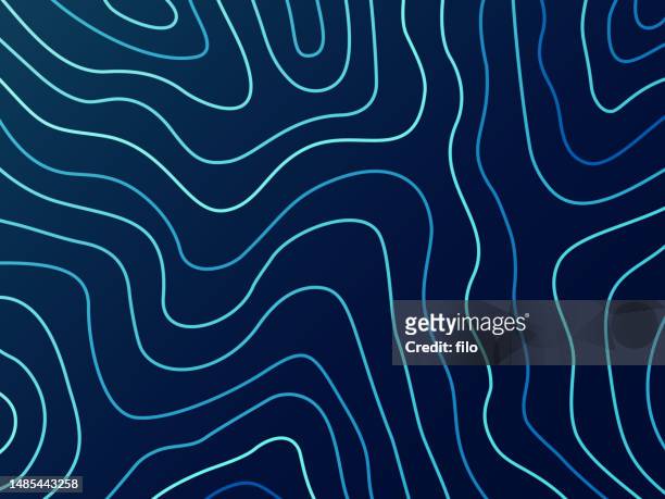 topographic water layer waves lines abstract background - mountain range outline stock illustrations