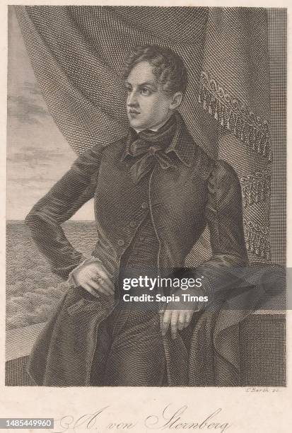 Portrait of Alexander von Ungern-Sternberg, Karl Barth, 1797 - 1853, print maker: Karl Barth, , Germany, 1797 - 1853, paper, steel engraving, h 157...