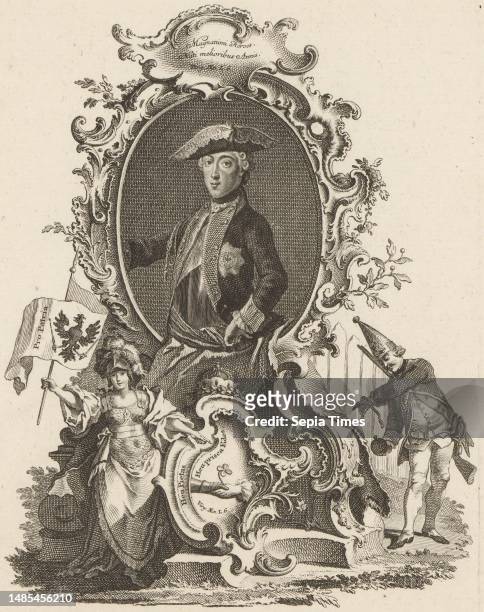 Portrait of Prince August Ferdinand of Prussia, print maker: Johann Esaias Nilson, , Joachim Martin Falbe, , 1740 - 1788, paper, engraving, etching,...
