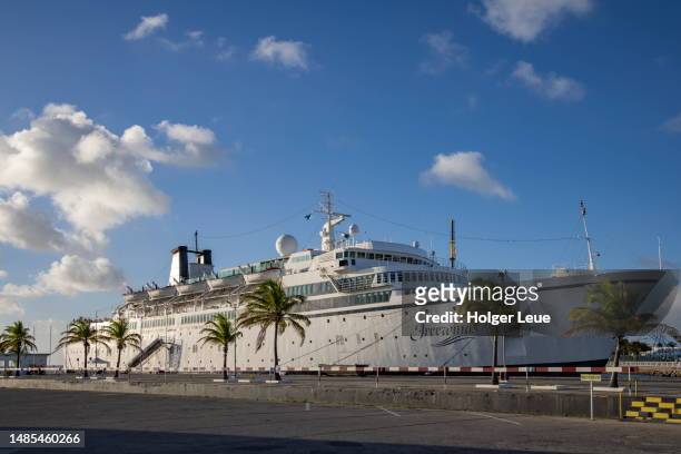 mv freewinds former cruise ship now affiliated with the church of scientology - freewinds stock pictures, royalty-free photos & images