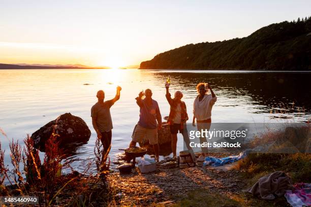 sunset celebrations - scottish food stock pictures, royalty-free photos & images