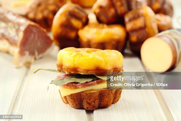 close-up of food on table,romania - canap�� fotografías e imágenes de stock
