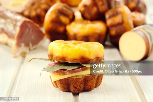 close-up of food on table,romania - canap�� stock pictures, royalty-free photos & images