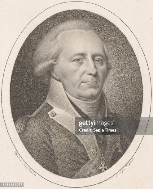 Portrait of an unknown soldier, Johann Carl Bock, after Johann Georg Heinrich Backofen, 1767 - 1843, print maker: Johann Carl Bock, , intermediary...