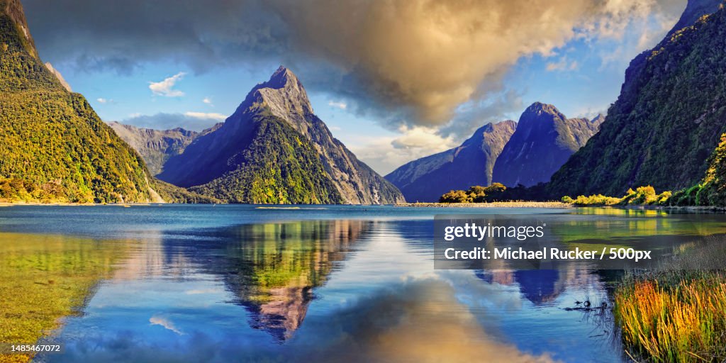 Milford Sound with Miter Peak,New Zealand