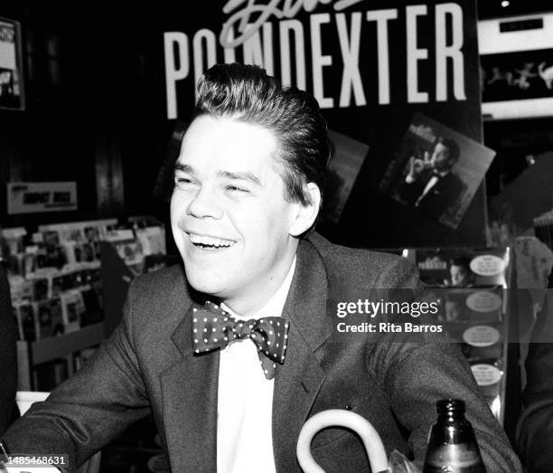 David Johansen, the front man of the punk group, New York Dolls, at the signing of his new solo album "Buster Pointdexter" at Tower Records on...