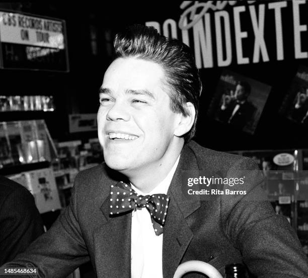 David Johansen, the front man of the punk group, New York Dolls, at the signing of his new solo album "Buster Pointdexter" at Tower Records on...