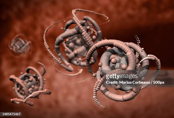 new virus forms inside an organism 3d,romania - virus organism stock-fotos und bilder