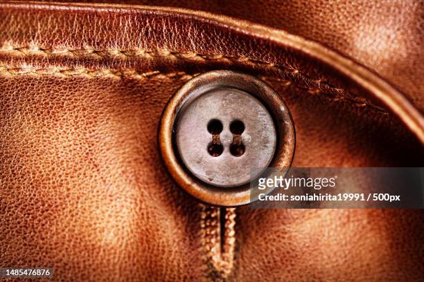 brown leather texture genuine leather jacket,romania - vestido marrón fotografías e imágenes de stock