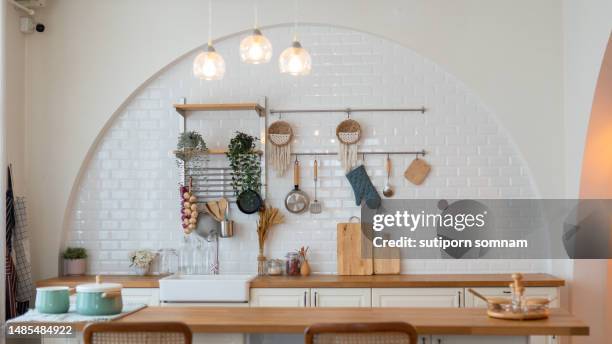 modern kitchen and cooking equipment - empty board room stock pictures, royalty-free photos & images