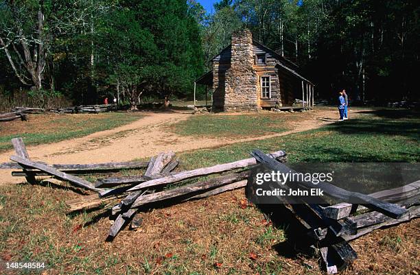 john oliver place, cades cove. - cades stock pictures, royalty-free photos & images