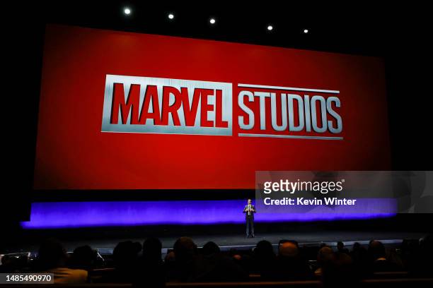 Tony Chambers, EVP, Head of Theatrical Distribution, Disney Media & Entertainment Distribution speaks during Walt Disney Studios' 2023 presentation...