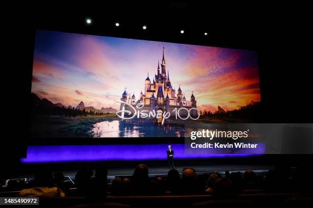 Alan Bergman, Co-Chairman Disney Entertainment speaks during Walt Disney Studios' 2023 presentation highlighting its upcoming release schedule...