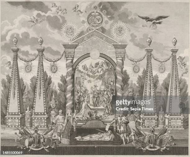 Allegory in honor of Frederick William II, King of Prussia, for his restoration of the stadtholdership of William V, Prince of Orange-Nassau Jan...
