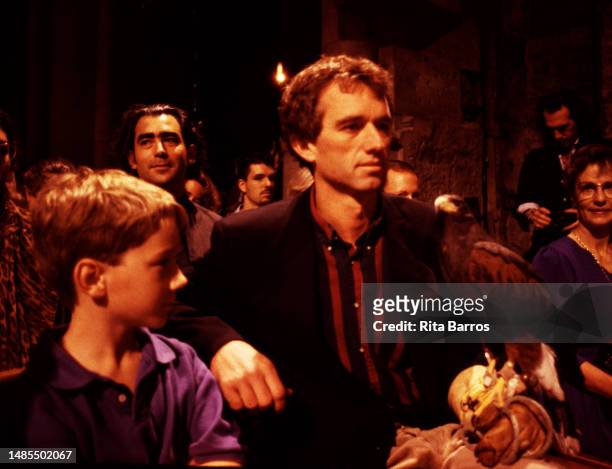 Robert F. Kennedy, Jr., environmental lawyer, anti-vaxxer and democratic candidate for the presidential nomination in 2024, holding his eagle while...