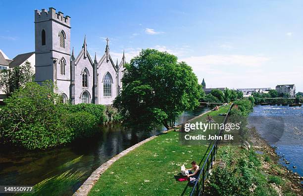 river corrib banks. - county galway stock pictures, royalty-free photos & images