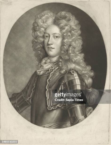 Portrait of George II Augustus of Great Britain as prince of Hanover, print maker: William Faithorne , after design by: Georg Wilhelm Lafontaine,...